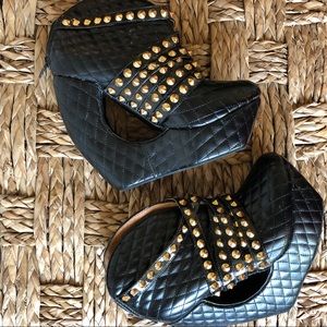 Jeffrey Campbell quilted cut-out Roxbury wedged